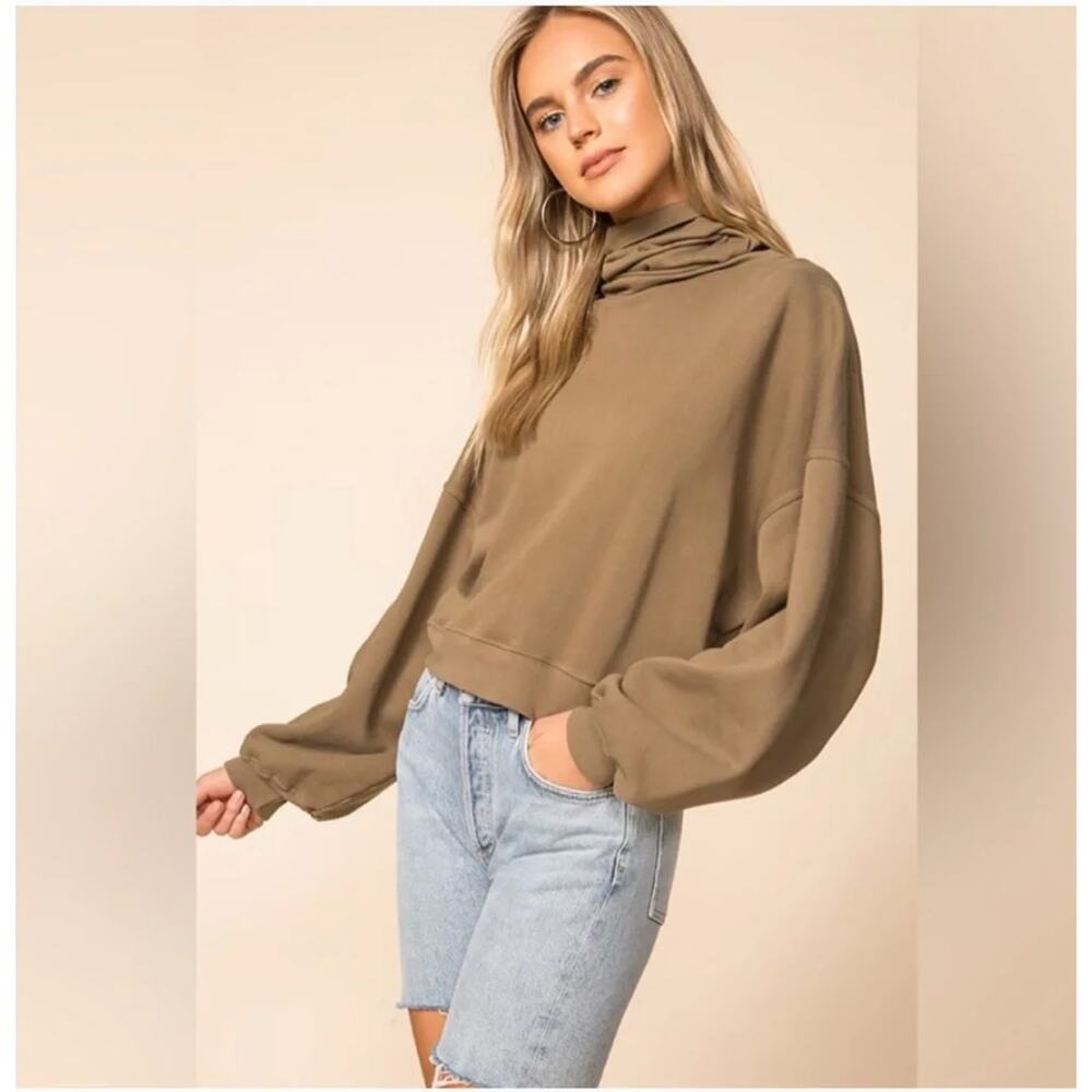 AGOLDE Balloon Sleeve Turtleneck Sweatshirt XS